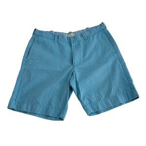 J. Crew Men's Chino Stretch Shorts Casual Preppy Golf Blue Size 34 100% Cotton